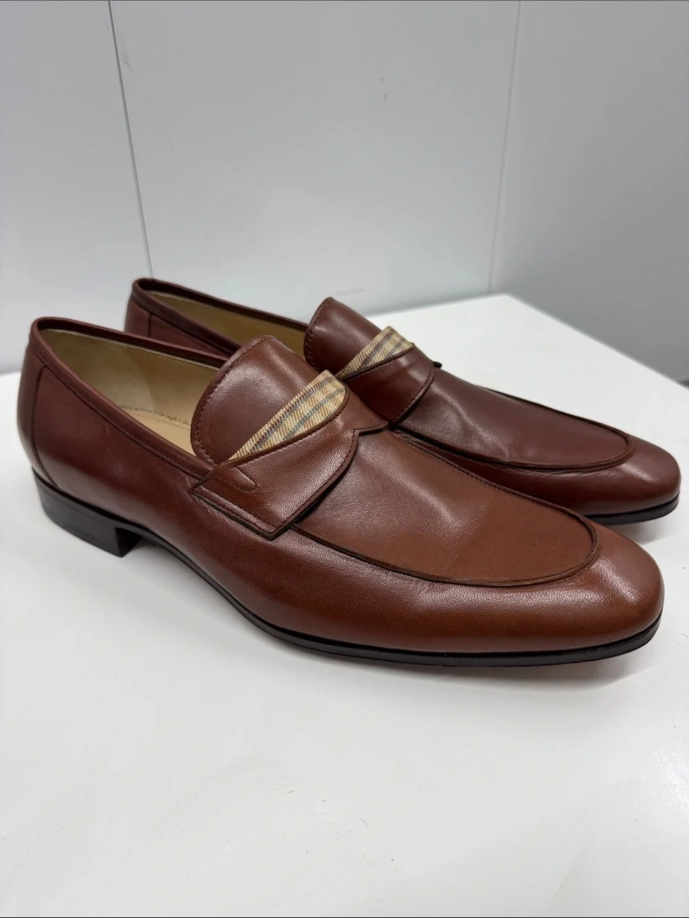 Caporicci Brown calf Leather Penny Loafers size 10 1/2